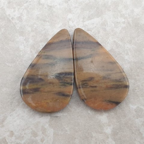 Jasper zebra pair of cabochons 2.8x1.6 cm no 6 Jasper zebra pair of cabochons 2.8x1.6 cm no 6