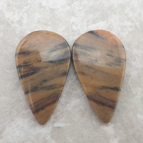Jasper zebra pair of cabochons 2.8x1.6 cm no 6 Jasper zebra pair of cabochons 2.8x1.6 cm no 6