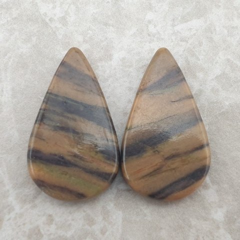Jasper zebra pair of cabochons 2.8x1.6 cm no 6 Jasper zebra pair of cabochons 2.8x1.6 cm no 6