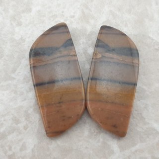 Jasper zebra pair of cabochons 3.0x1.3 cm no 10