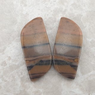Jasper zebra pair of cabochons 3.0x1.3 cm no 10