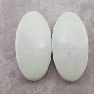 Lemon magnesite pair of cabochons 2.5x1.3 cm no 4
