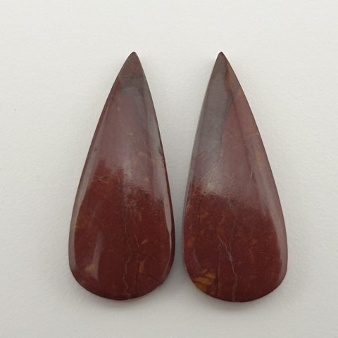 New Ryolit pair of cabochons 3.4x1.4 cm no 4 New Ryolit pair of cabochons 3.4x1.4 cm no 4
