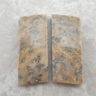 Honey dendrite opal pair of cabochons 28x12 mm no. 2