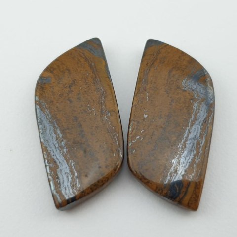 Tiger iron pair of cabochons 2.9x1.3 cm no. 1 Tiger iron pair of cabochons 2.9x1.3 cm no. 1