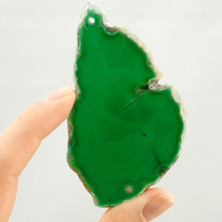 Agate slice with hole 87x49 mm no. 227
