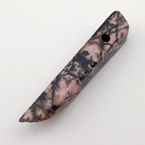 Rhodonite black icicle 44x9 mm no 47 Rhodonite black icicle 44x9 mm no 47