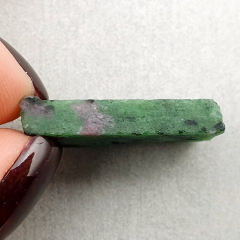Zoisite with ruby cut raw 26x16 mm no 16 Zoisite with ruby cut raw 26x16 mm no 16