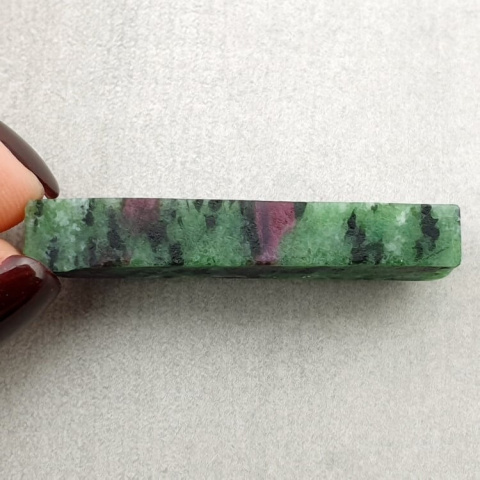 Zoisite with ruby cut raw 39x17 mm no 6 Zoisite with ruby cut raw 39x17 mm no 6