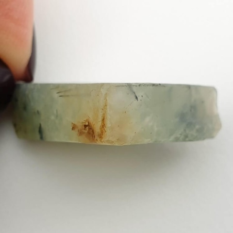 Prehnit cięty surowy 28x25 mm nr 21 Prehnit cięty surowy 28x25 mm nr 21