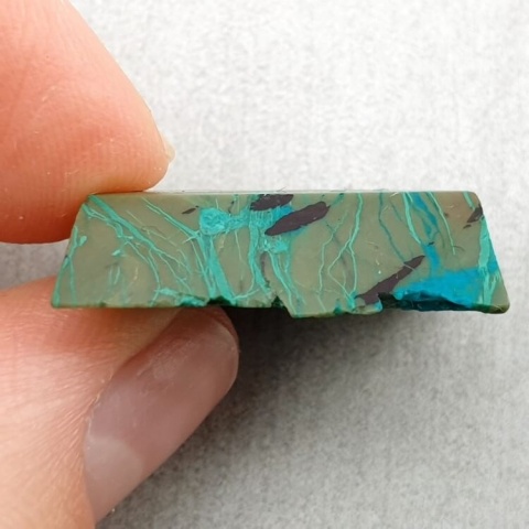 Chrysocolla cut raw 23x20 mm No. 91 Chrysocolla cut raw 23x20 mm No. 91