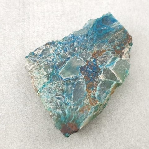 Chryzokola z azurytem cięta surowa 30x24 mm nr 11 Chryzokola z azurytem cięta surowa 30x24 mm nr 11