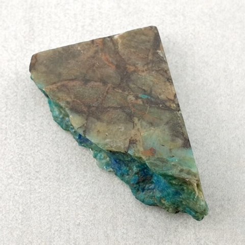 Chrysocolla with azurite cut raw 34x21 mm no 7 Chrysocolla with azurite cut raw 34x21 mm no 7
