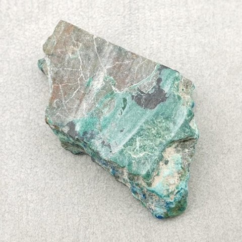 Chryzokola z azurytem cięta surowa 36x24 mm nr 34 Chryzokola z azurytem cięta surowa 36x24 mm nr 34