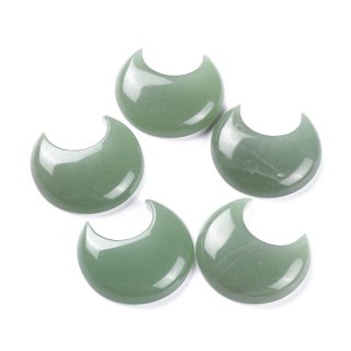 Aventurine green cabochon moon 3.5x3.0 cm 1 pcs