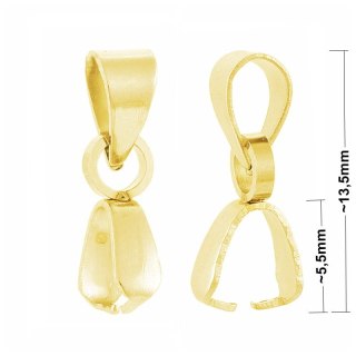 Gold-coloured surgical steel tie 13.5x3 mm 3 pcs
