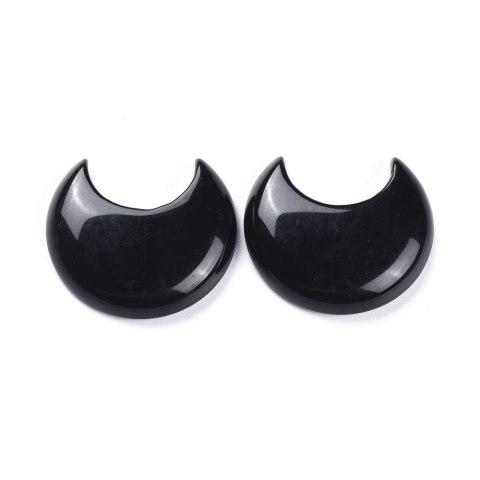 Obsidian cabochon moon 3.5x3.0 cm 1 pcs Obsidian cabochon moon 3.5x3.0 cm 1 pcs