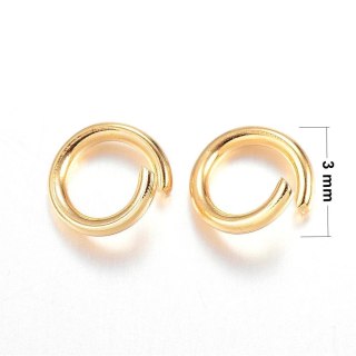 Ogniwo stal chirurgiczna 3 x 0,4 mm pozłacane 10 szt
