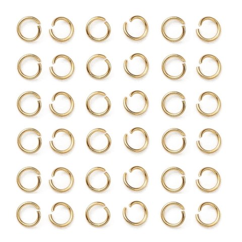 Link stainless steel 3 x 0.4 mm gold-plated 10 pcs Link stainless steel 3 x 0.4 mm gold-plated 10 pcs