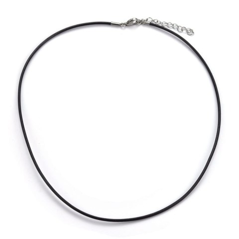 Black leather thong 1.5 mm 48+5 cm Black leather thong 1.5 mm 48+5 cm