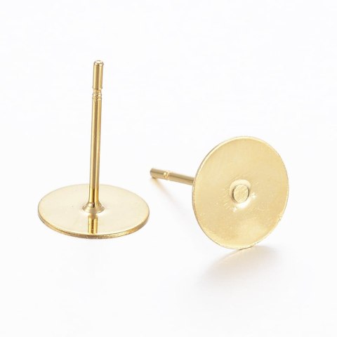 Pins surgical steel 8 mm 4 pcs gold plated Pins surgical steel 8 mm 4 pcs gold plated