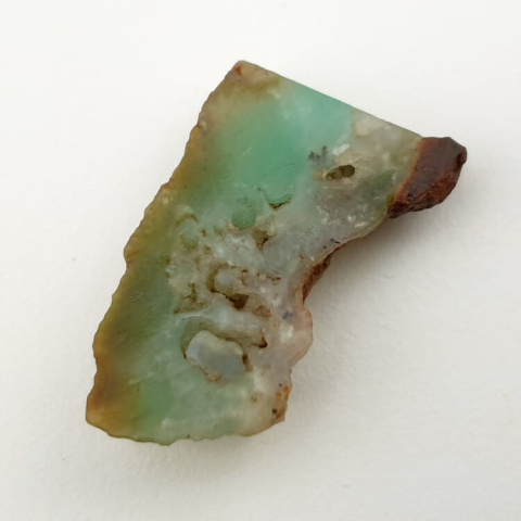 Chryzopraz cięty surowy 28x18 mm nr 73 Chryzopraz cięty surowy 28x18 mm nr 73
