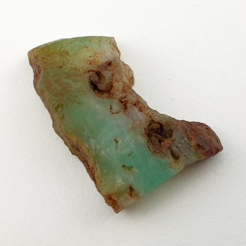 Chryzopraz cięty surowy 28x18 mm nr 73 Chryzopraz cięty surowy 28x18 mm nr 73