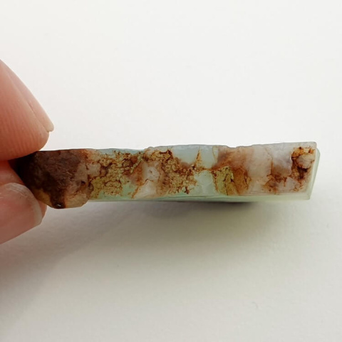 Chryzopraz cięty surowy 33x17 mm nr 1 Chryzopraz cięty surowy 33x17 mm nr 1