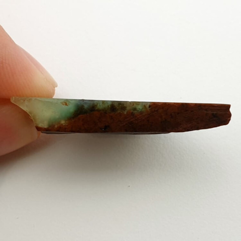 Chryzopraz cięty surowy 33x19 mm nr 36 Chryzopraz cięty surowy 33x19 mm nr 36