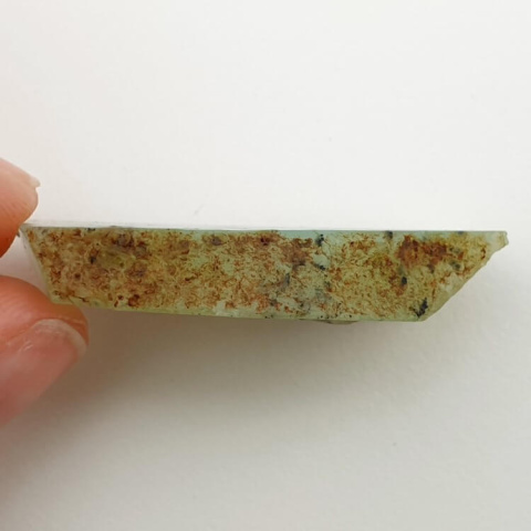 Chryzopraz cięty surowy 39x22 mm nr 15 Chryzopraz cięty surowy 39x22 mm nr 15