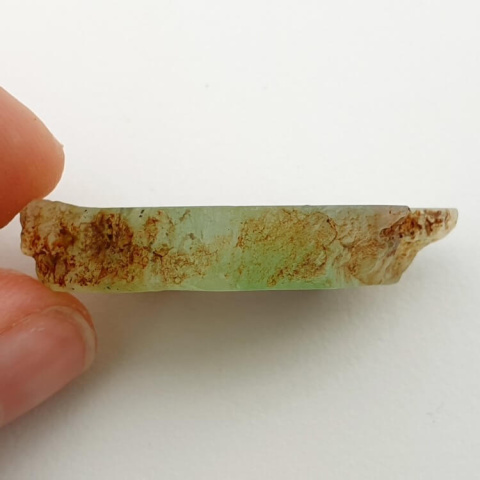 Chryzopraz cięty surowy 35x19 mm nr 96 Chryzopraz cięty surowy 35x19 mm nr 96