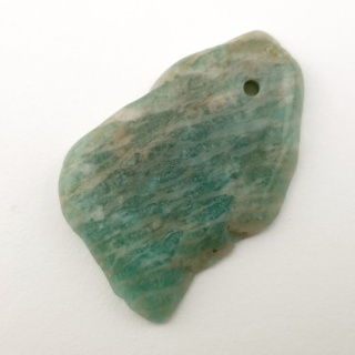 Amazonite slice with hole 34x23 mm no. 18