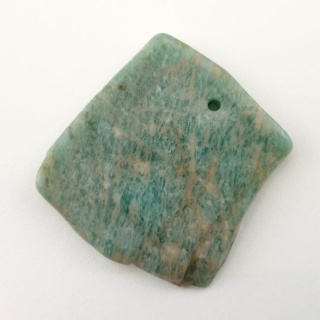 Amazonite patch with hole 34x32 mm no. 13