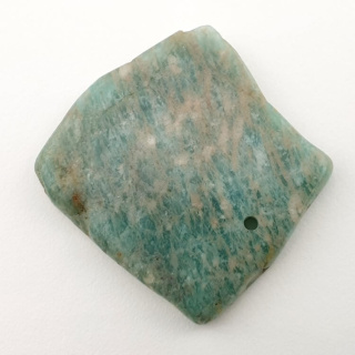 Amazonite patch with hole 34x32 mm no. 13