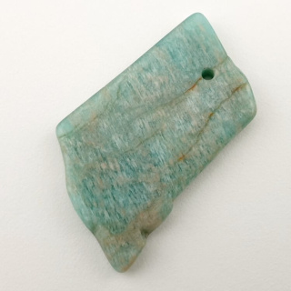 Amazonite patch with hole 38x25 mm no. 11