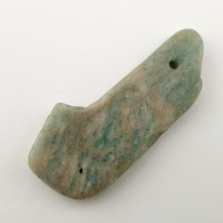 Amazonite patch with hole 46x20 mm no. 12