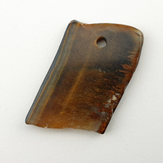Tiger's eye slice with hole 31x22 mm No 8