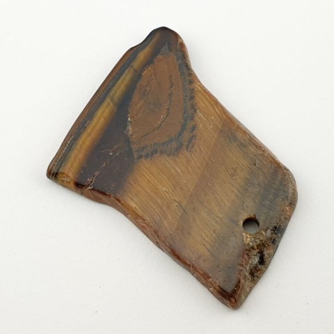 Tiger's eye patch with hole 40x33 mm no. 13 Tiger's eye patch with hole 40x33 mm no. 13
