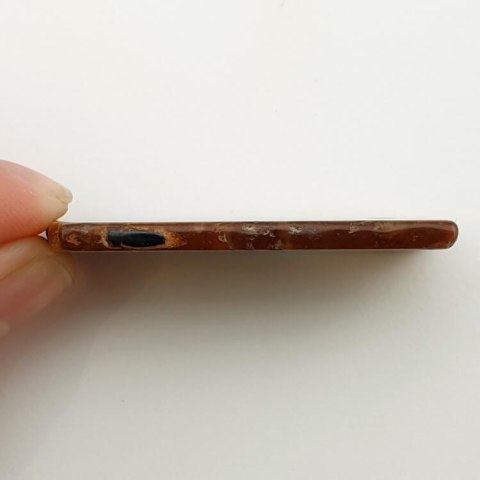 Tiger's eye patch with hole 47x25 mm No 4
