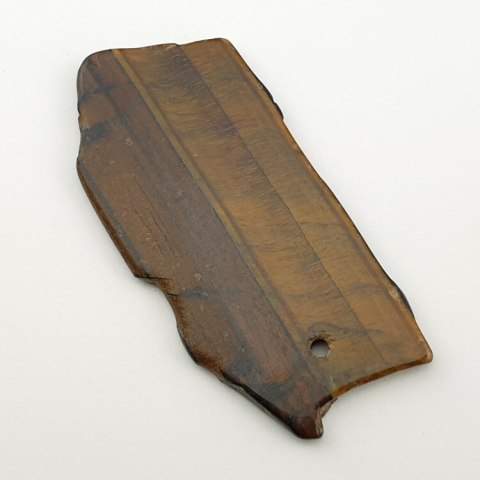 Tiger's eye slice with hole 66x31 mm No 26 Tiger's eye slice with hole 66x31 mm No 26