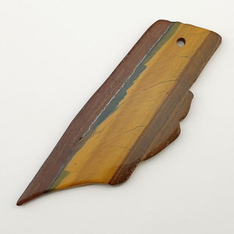 Tiger's eye patch with hole 81x31 mm no 27 Tiger's eye patch with hole 81x31 mm no 27