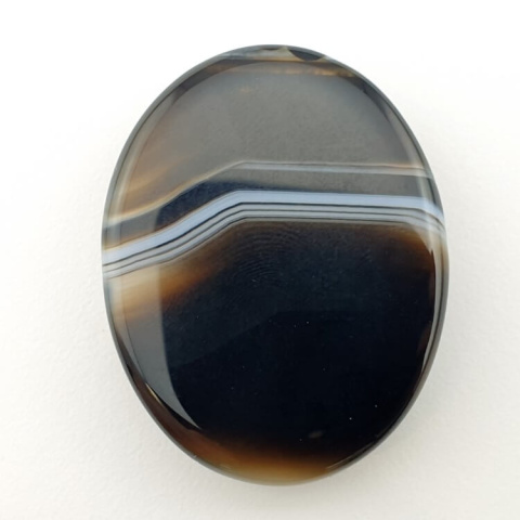 Striped agate cabochon 40x32 mm no 56 Striped agate cabochon 40x32 mm no 56