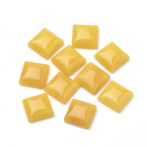 Jadeit żółty kaboszon 10x10 mm 1 szt Jadeit żółty kaboszon 10x10 mm 1 szt