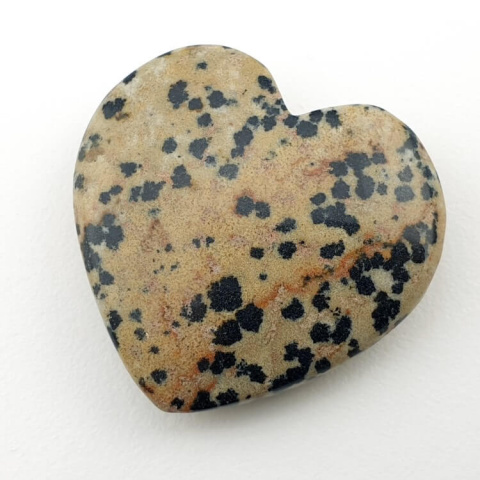 Dalmatian jasper cabochon heart 33x32 mm no. 2 Dalmatian jasper cabochon heart 33x32 mm no. 2
