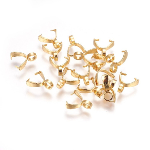 Tie for earrings stainless steel, gold colour 8.5x2.5 mm 2 pcs Tie for earrings stainless steel, gold colour 8.5x2.5 mm 2 pcs
