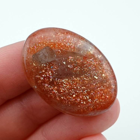 Kamień słoneczny kaboszon 31x21 mm nr 5 Kamień słoneczny kaboszon 31x21 mm nr 5