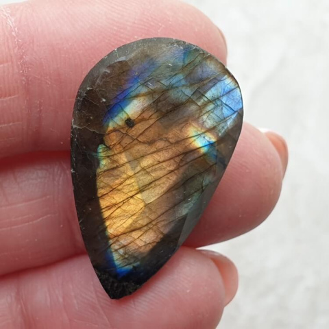 Labradorite faceted on both sides 30x18 mm no 83 Labradorite faceted on both sides 30x18 mm no 83
