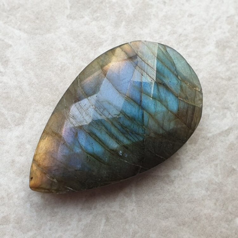 Labradorite faceted on both sides 32x20 mm no 80 Labradorite faceted on both sides 32x20 mm no 80