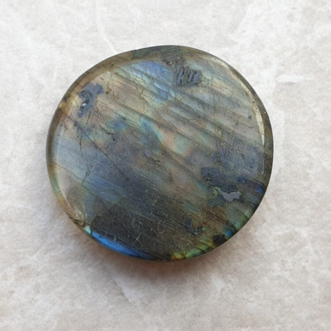 Labradorite faceted cabochon fi 28 mm no 57 Labradorite faceted cabochon fi 28 mm no 57