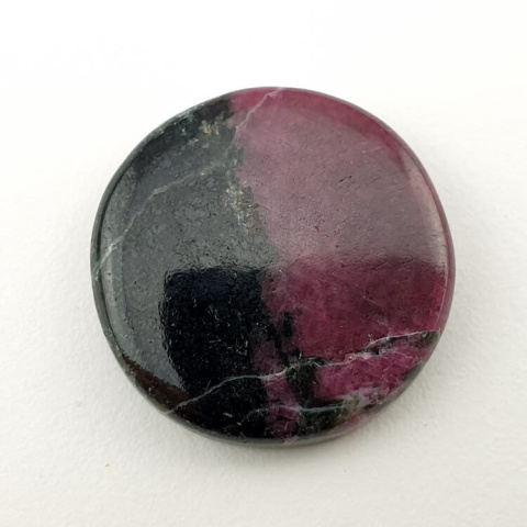 Ruby in zoysite cabochon fi 22 mm no. 90 Ruby in zoysite cabochon fi 22 mm no. 90